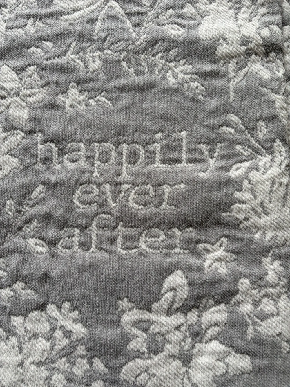 NWT - Chenille throw by Envogue Happily Ever Forever 50” x 70”